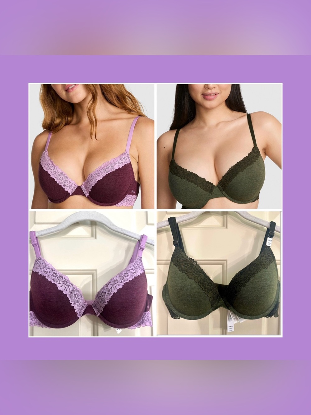 (2) PINK-Wear Everywhere Push-up Bra